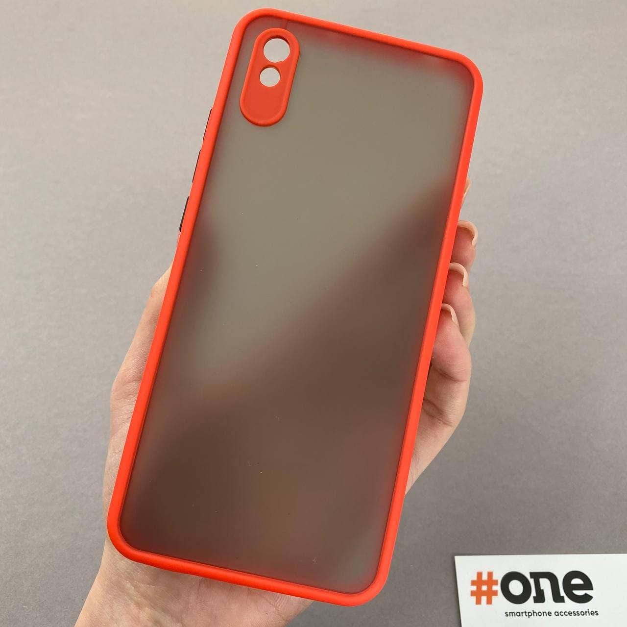 

Чехол для Xiaomi Redmi 9A с защитой для камеры матовый чехол на телефон сяоми редми 9а красный TCB