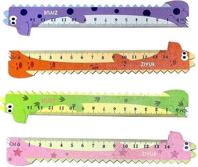 

Лінійка дерев'яна 14 см, Динозавр