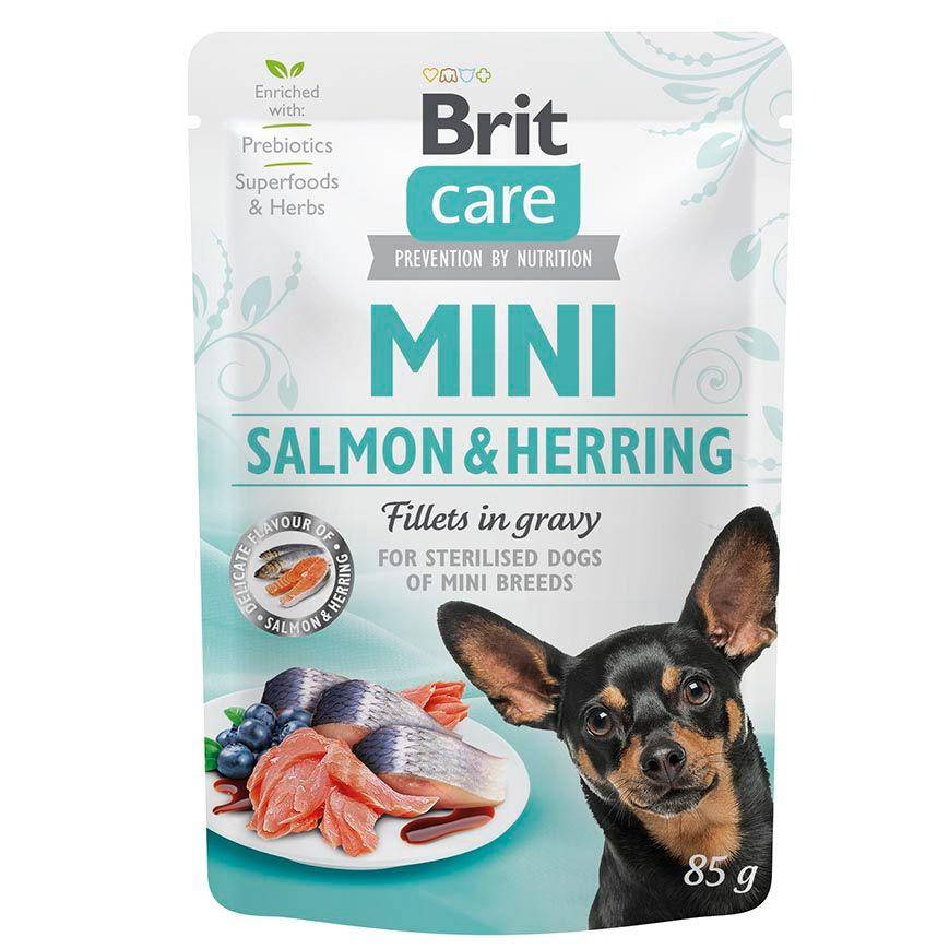 

Brit Care Mini 85г*12шт паучи для собак мелких пород (лосось и сельдь)