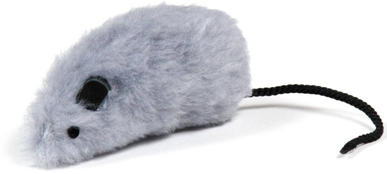 

Игрушка для кошек Природа Мышка серая 8 x 4 см (плюш), Серый