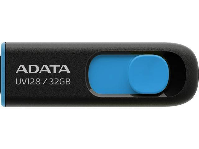 

Флеш-накопичувач A-DATA USB3.2 Gen. 1 UV128 32GB Black-Blue, Черный