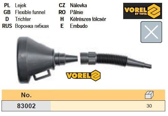 

Лейка воронка Польша гибкая 3 части чорная VOREL-83002