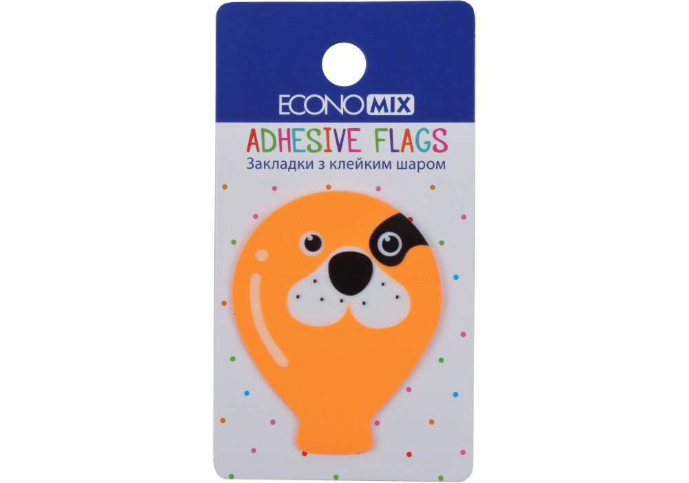 

Закладки с клейким слоем 40х50 мм Economix Fun balloons, 20 шт., пластиковые