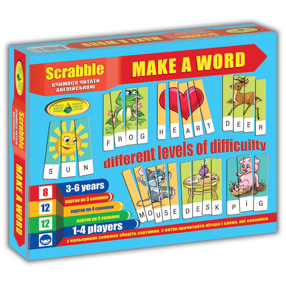 

Игра SСRABBLE Составь слово на английском языке (в коробке) Киевская фабрика игрушек