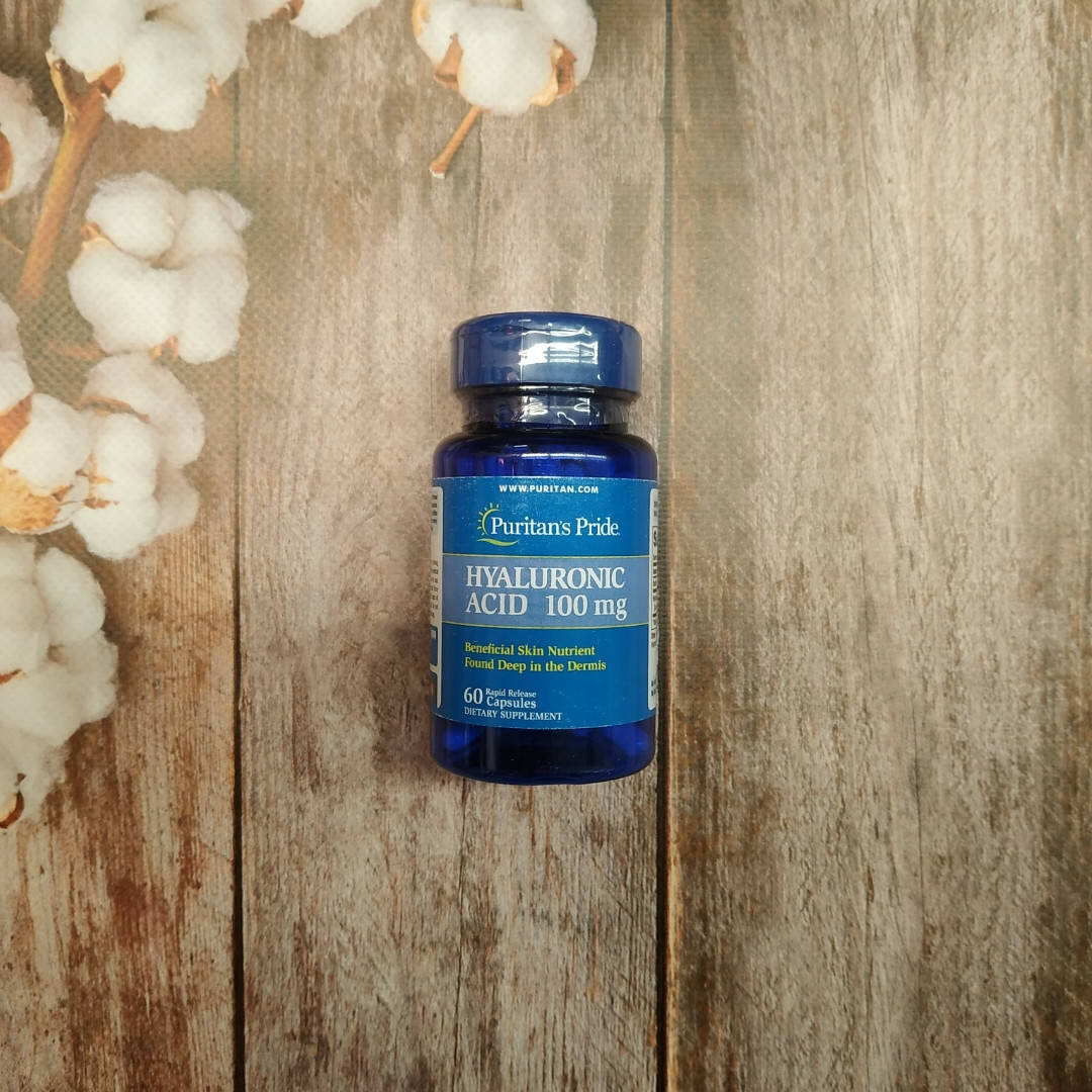 

Puritan's Pride Hyaluronic Acid 60 caps 100 mg, гиалуроновая кислота