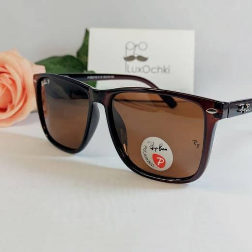 

Очки Ray Ban квадратные коричневые поляризованные, Коричневый