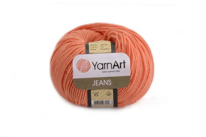 

YarnArt Jeans, морковный №23, Оранжевый
