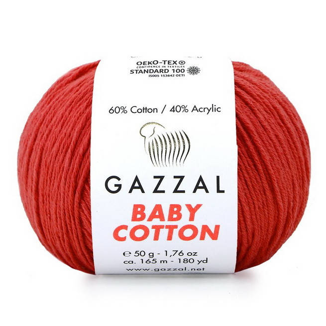 

3418 Пряжа Gazzal Baby Cotton