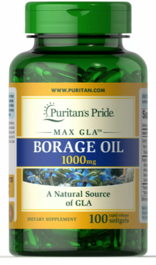 

Масло огуречника, Borage Oi, Puritan's Pride, 1000 мг, 100 капсул