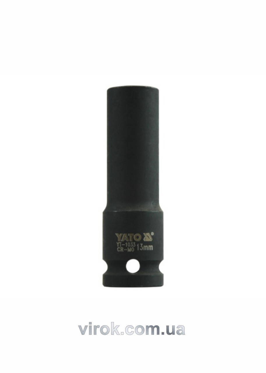 

Головка торцевая ударная шестигранная YATO 1/2" М13 х 78 мм YT-1033