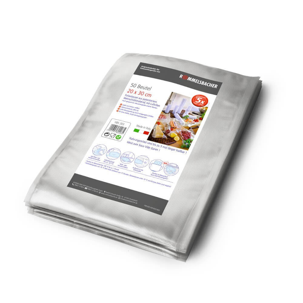 

Вакуумные пакеты Rommelsbacher VBS 203 (20x30 см, 50шт), термостойкие, многоразовые