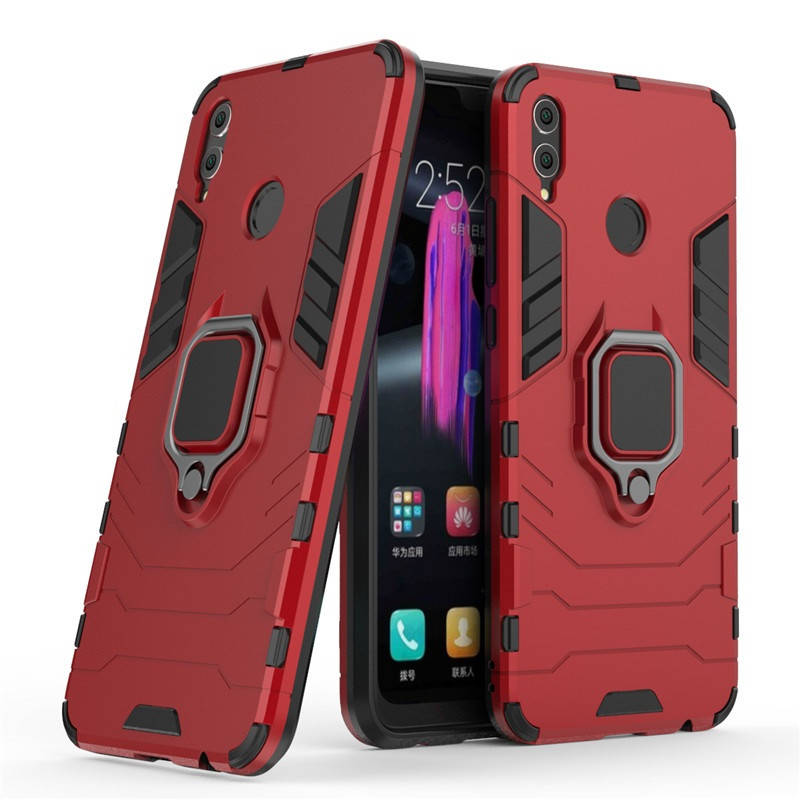 

Чехол Ring case для Honor 8X бронированный бампер с кольцом красный