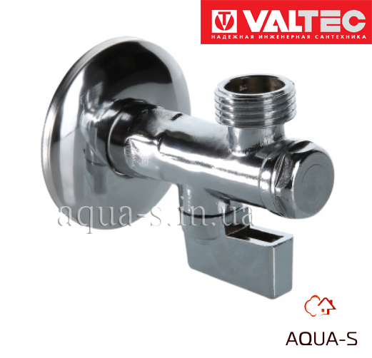 

Кран угловой Valtec DN 1/2"хМ10 с фильтром и чашкой (VT.282.N) Италия