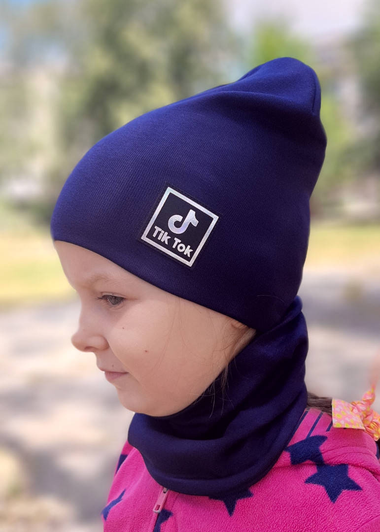 

Детская Шапка Тик Ток - Комплект синий 52-56