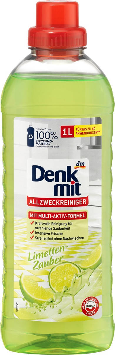 

Denkmit Allzweckreiniger Limetten Zauber Универсальное средство для уборки лайм 1 л