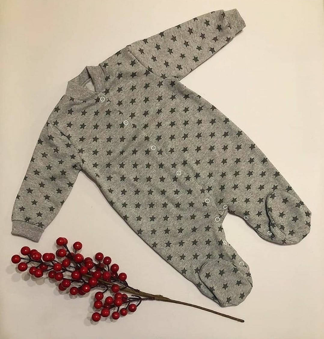 

Спальник в тканині футер (байка), з відкритими ручками, 62 розмір