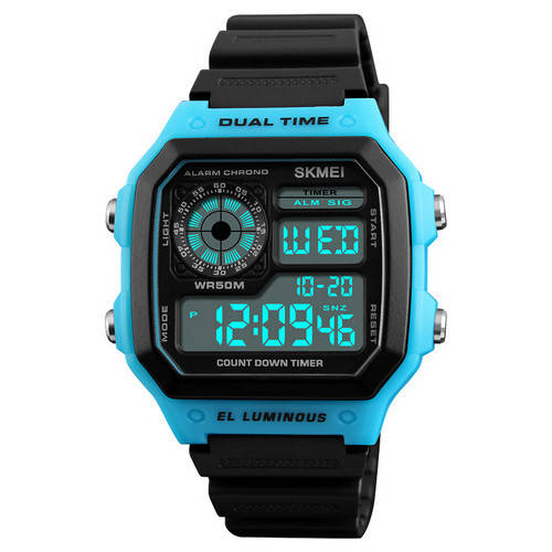 

Часы мужские Skmei 1299 Black-Blue-Black
