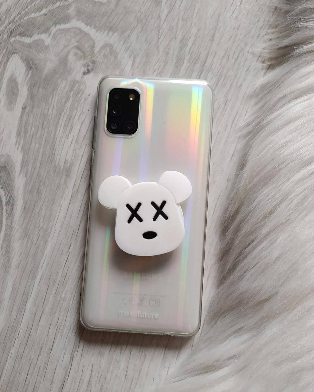 

Попсокет Popsockets 3D держатель, подставка для телефона Мишка Bear brick белый