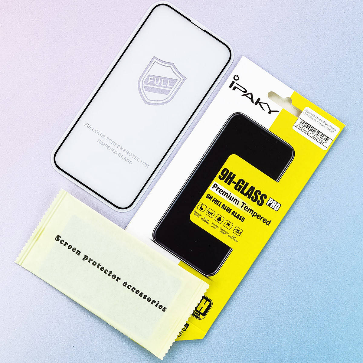 

Защитное стекло 5D iPaky Apple iPhone 13 / iPhone 13 Pro (0.3мм 9H), Черный