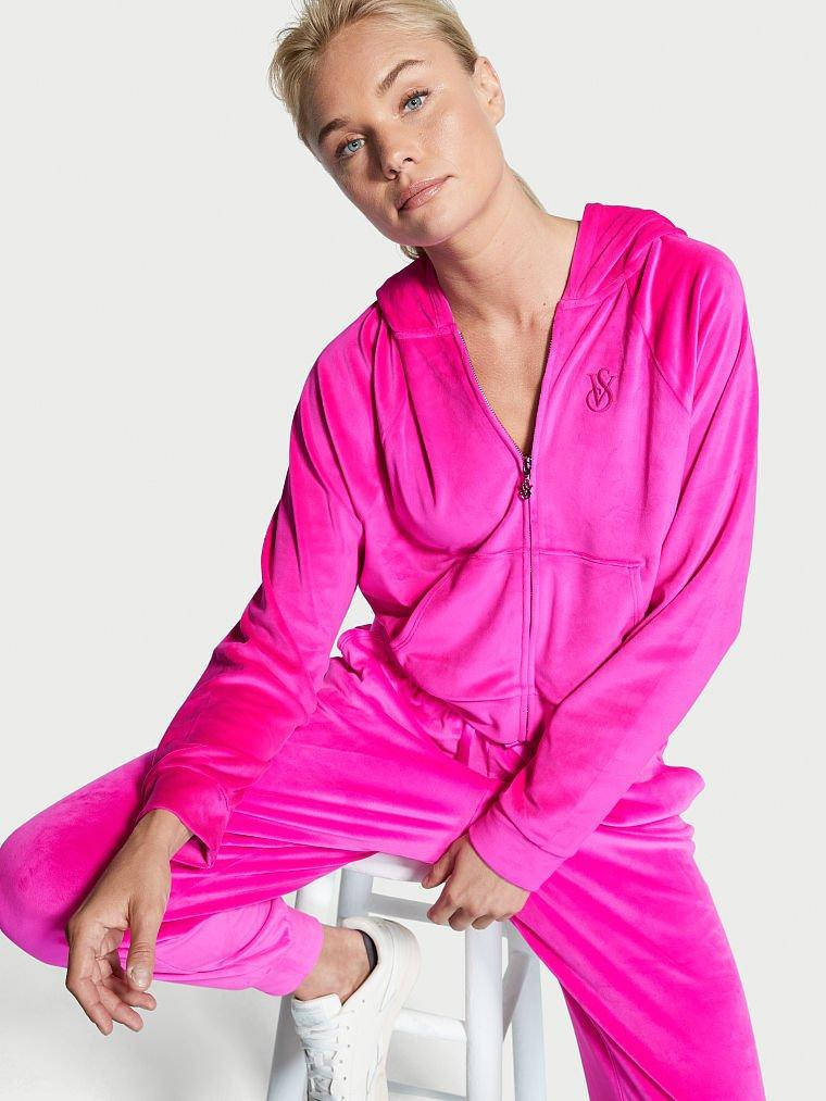 

Велюровый спортивный костюм Victoria’s Secret Velour Ярко-розовый, S