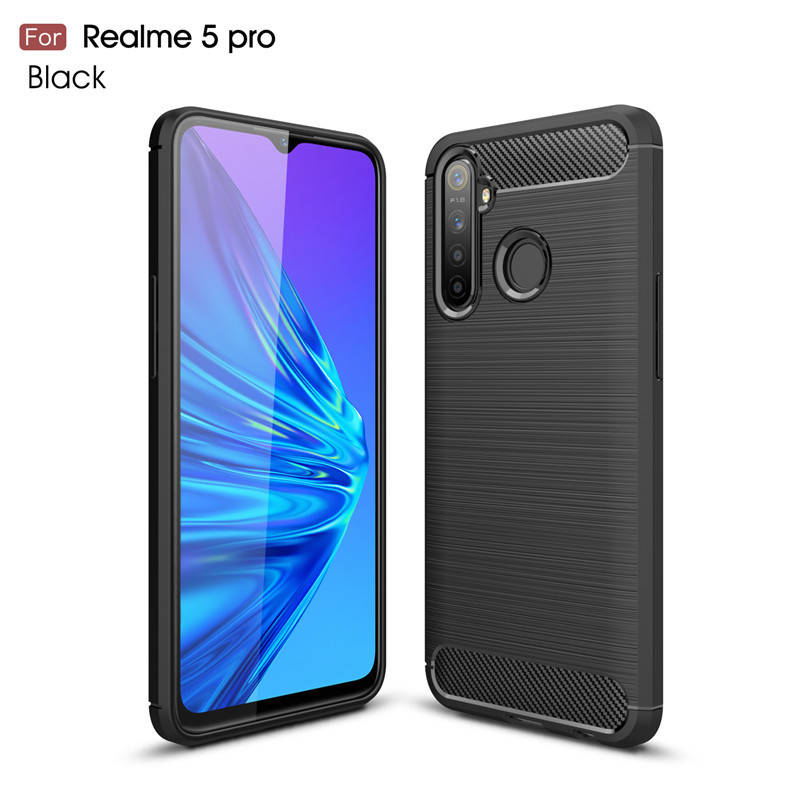 

TPU чехол накладка Urban для Realme 5 Pro (3 цвета) черный
