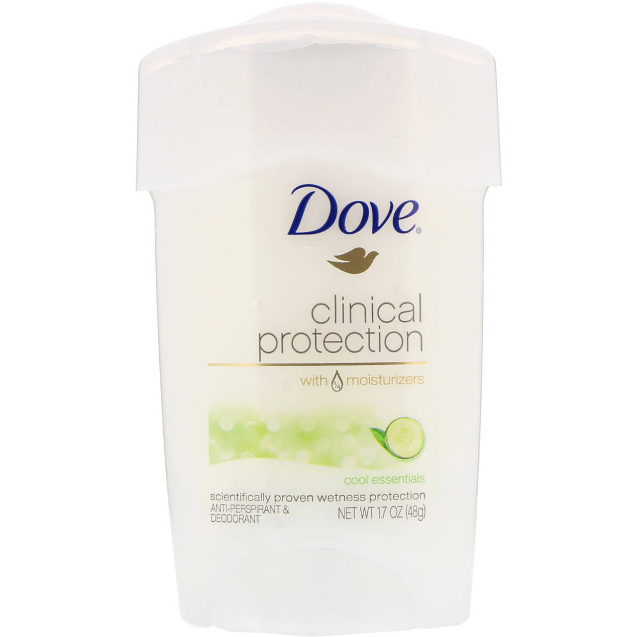 

Dove, Clinical Protection, дезодорант-антиперспирант, «Прохлада», 48 г (1,7 унции)