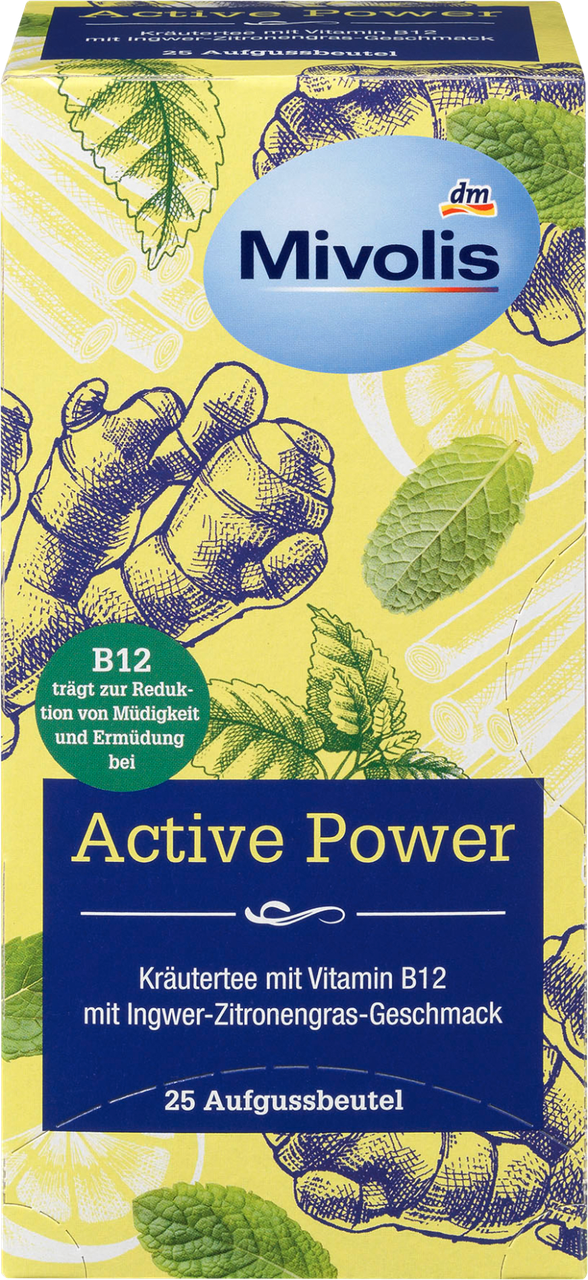 

Травяной чай Mivolis Active Power mit Vitamin В12, 25 шт.