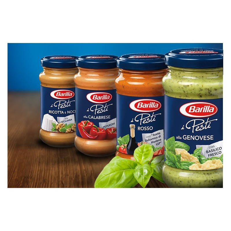

Соусы Barilla Pesto alla calabrese,Ricotta e Noci, Rosso из Италии 190г