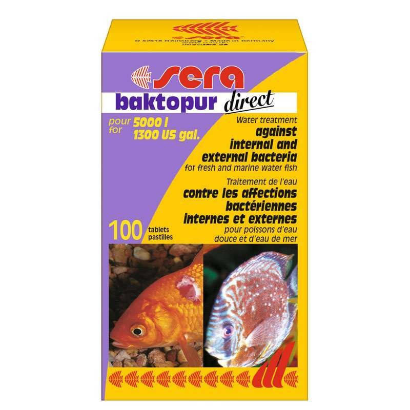 

Ліки для акваріумних рибок Sera Baktopur Direct 1табл.