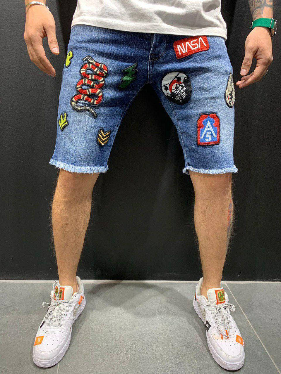 

Мужские шорты рваные синие / ЛЮКС КАЧЕСТВО / шорты джинсовые мужские синие / Мужские джинсовые шорты 31, Синий