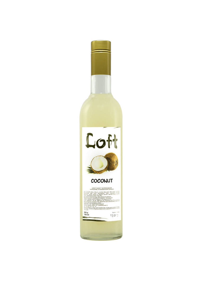 

Сироп к кофе и десертам "Loft" со вкусом "Кокос" 0,7л