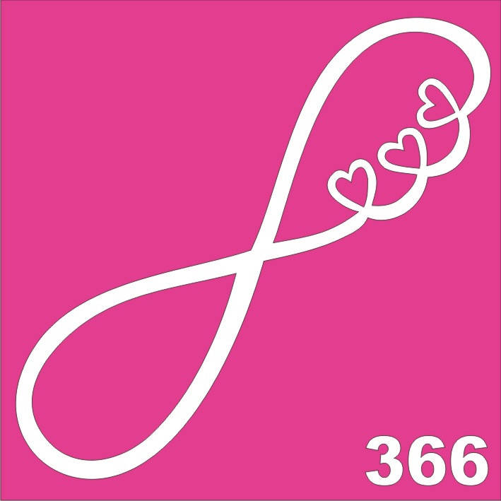 

Трафарет Бесконечность для био-тату хной, блеск тату Boni Kasel № 366