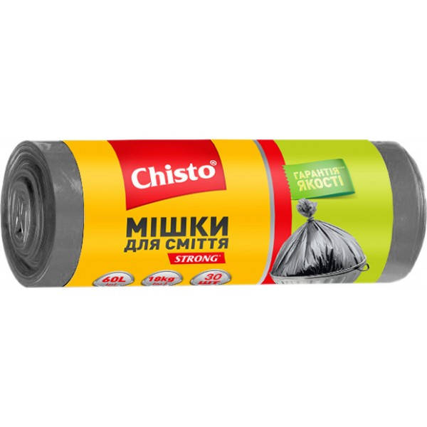 

Пакеты для мусора Chisto Strong 60 л, 30 шт