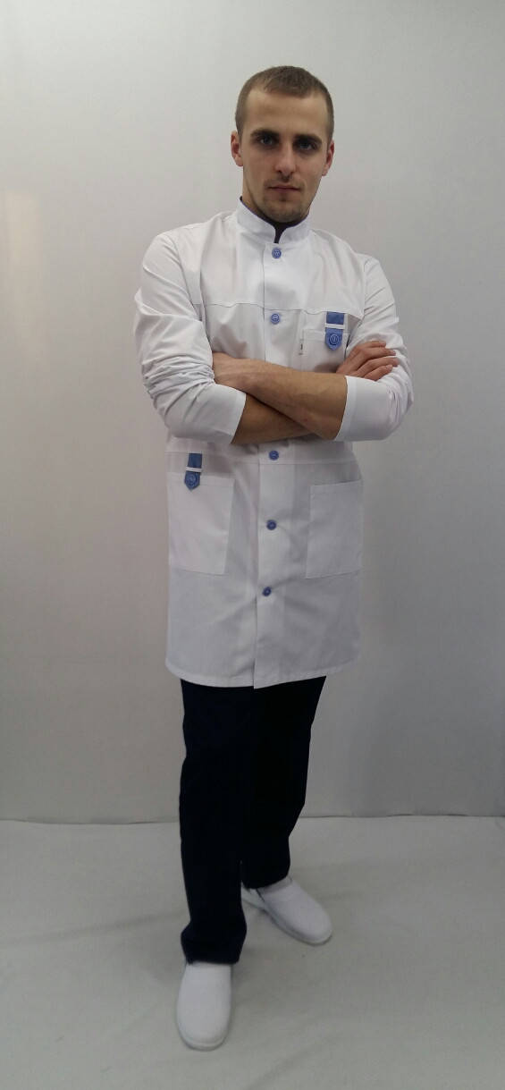 

Медицинский халат мужской, Белый