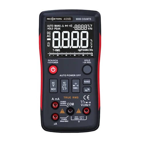 

Мультиметр цифровой RICHMETERS 409B, автовыбор, True RMS, 9999 отсчетов