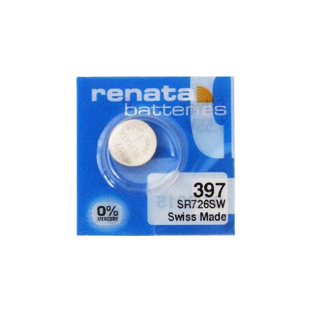 

Часовая батарейка Renata 397 / SR 726 SW (1шт.)