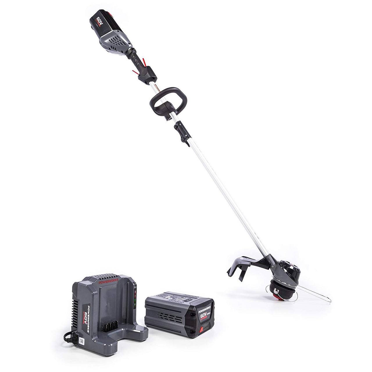 

Аккумуляторный триммер(для травы)POWERWORKS 60V,2.5Ah ,ST60L2510PW