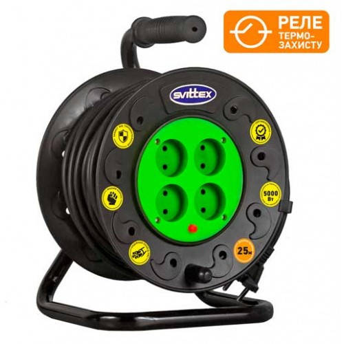 

SV-018 Удлинитель SVITTEX на катушке профи 2*2.5мм 25 м