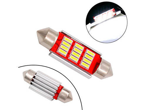 

LED C5W C10W CANBUS 41мм лампа с обманкой, 12 SMD