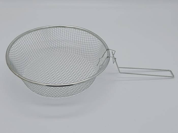 

Сетка сито для фритюра из нержавеющей стали Корзина для жарки с одной ручкой Фритюрница 26 * 8 cm L 43 cm