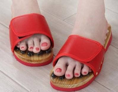 

Массажные тапочки Foot treasure massage shoes морские камни.