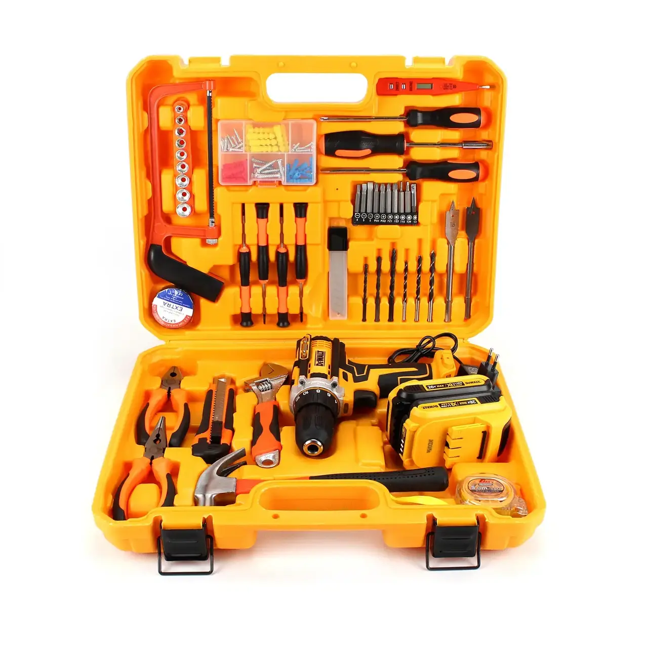 

Шуруповерт DeWALT DCD771 (24V 5A/h Li-Ion)с набором инструментов. Аккумуляторный шуруповёрт Деволт