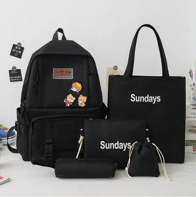 

Рюкзак женский городской Комплект без значков 296G, Черный