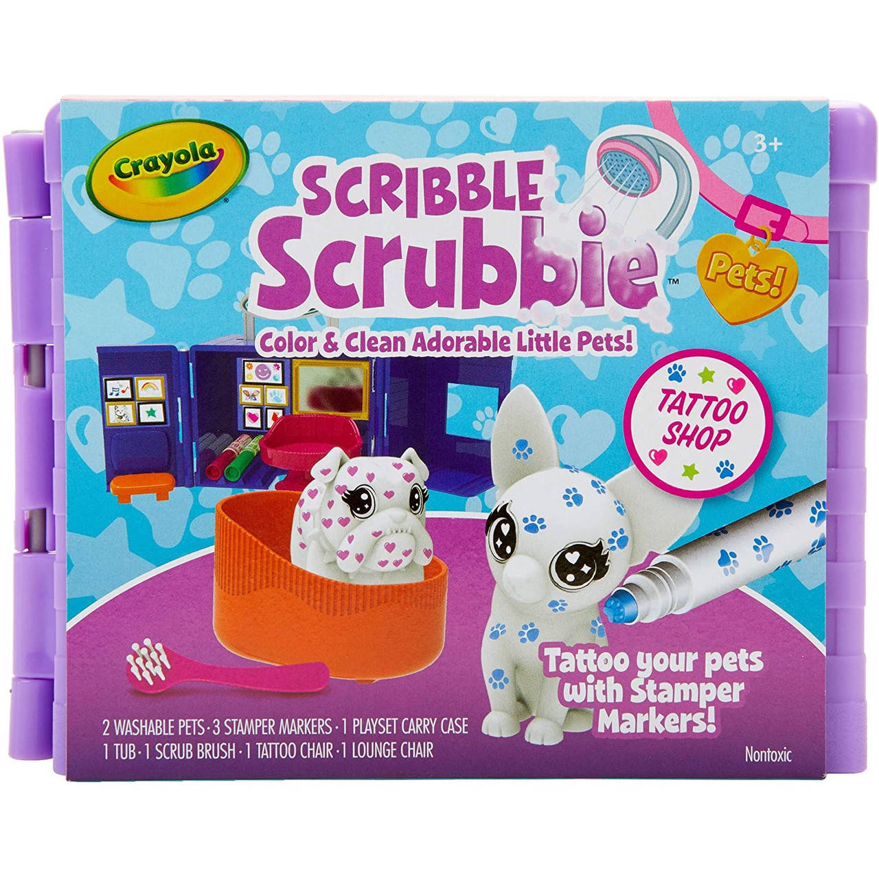 

Набор для творчества Crayola Scribble Scrubbie Магазин Тату Рисуй Смывай Tattoo Shop Игровой набор Крайола