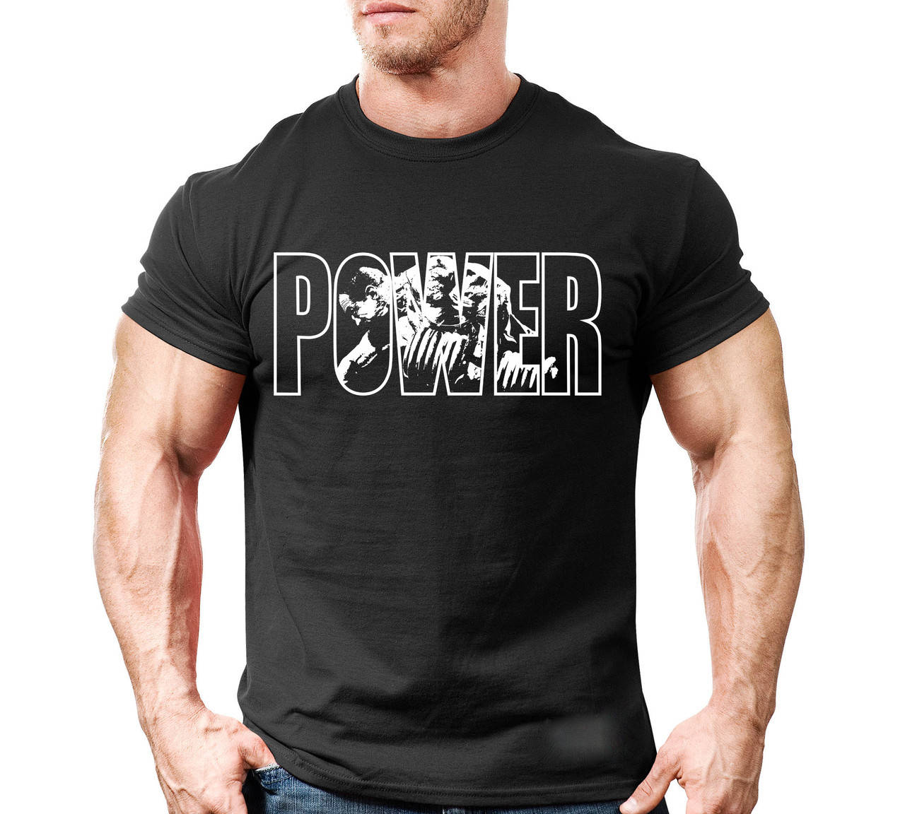 

Футболка для бодибилдинга POWER (разные цвета) XXXL, Черный