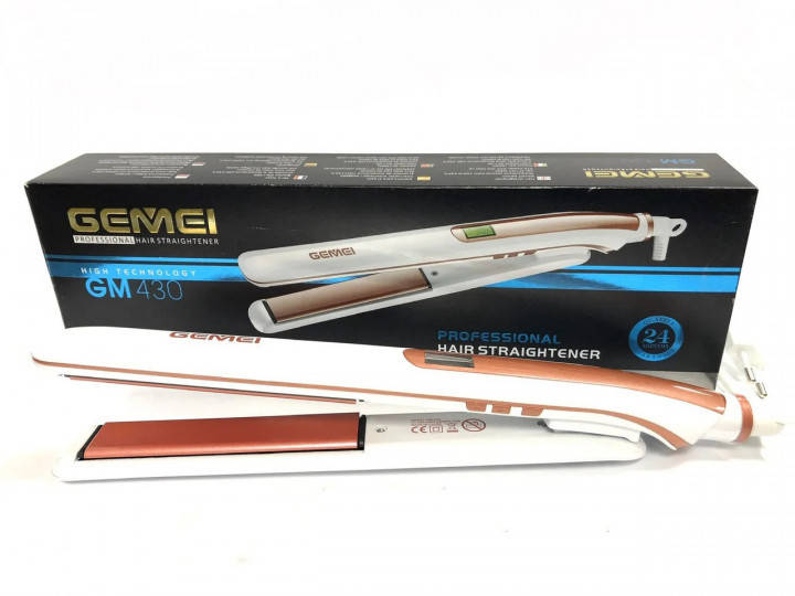 

Плойка для волос Gemei GM-430 для выпрямления с управление температурой
