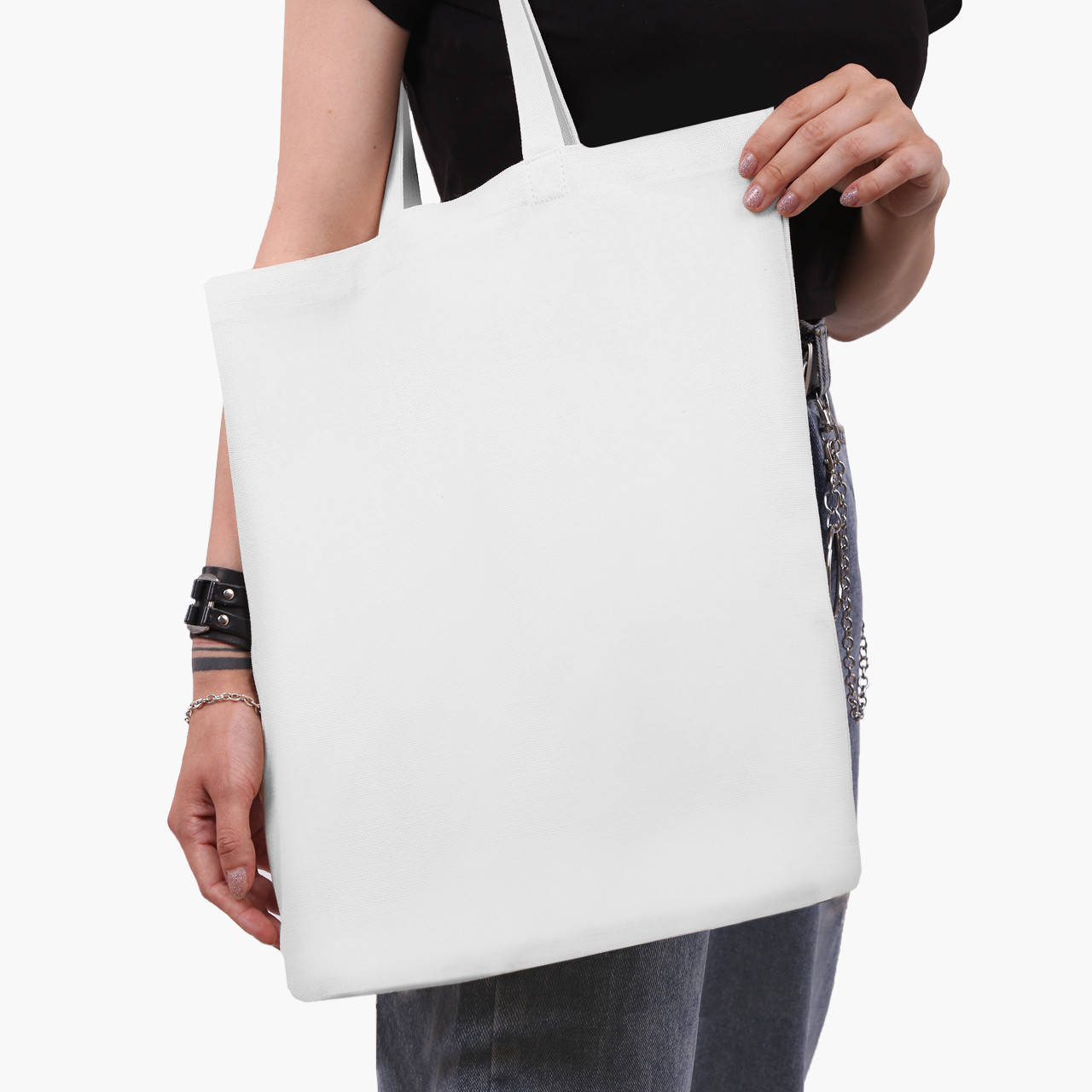 

Эко сумка шоппер белая Без принта (No print) (9227-1094-WT) 41*35 см, Белый