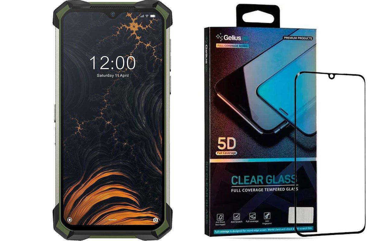

Защитное стекло 5D Gellius для Doogee S88 Pro, Черный