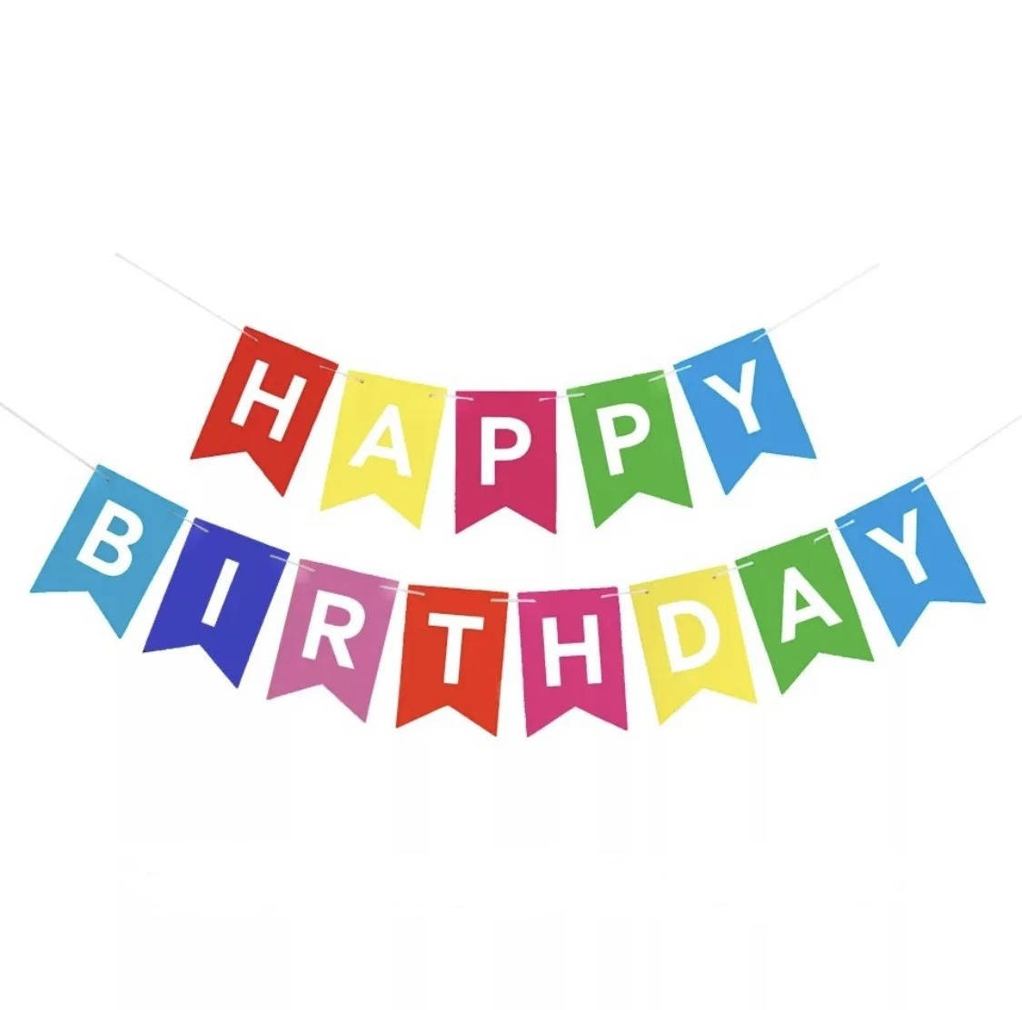 

Гирлянда "Happy Birthday" Разноцветная. Длинна 3м.