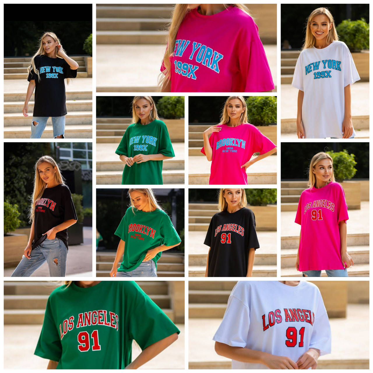 

Стильная женская футболка Oversize 4цвета, Разные цвета